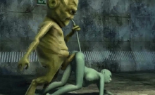 Hot 3D cartoon cat babe getting fucked by an alien