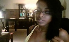 Kinky Ebony Nerd Teasing