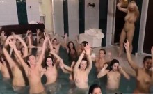 British shower sex The femmes continue the orgy bash to feas