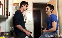 Cafe date leads to kitchen gay smut