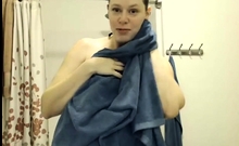 Pregnant cam girl in shower