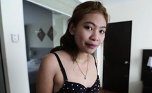 Prodigious Brunette Oriental Gf Gets Body Caressed