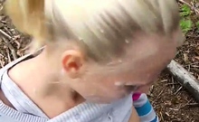 Hot Deutsch Amateur Blond Drauen Blasen Schne Facials