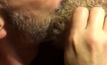 Hairy bears passionate kissing