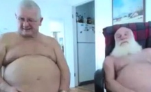 two grandpa on cam
