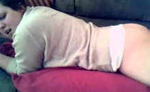 Sexy Babe Humps The Couch