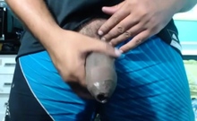 SOFT LATINO UNCUT BIG WET DICK STROKING