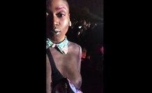 Dancing Ebony Babe At Music Festival