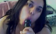 SUPER HORNY SEXY LATINA BBW WITH DILDO