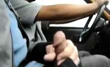 Big Dick Flash for Taxi Driver - Gay Latino Handjob