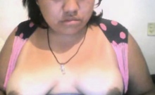 Mexicana en Webcam Enseando Tetas!