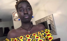 Hot African model tricked into fucking