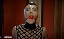 Fetish latex fucking in garage