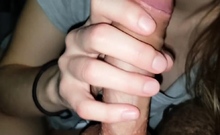 Teen Gives a Night Blowjob - POV Amateur Full HD Video