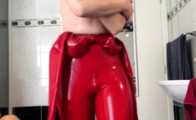 Amateur striptease and Solo masturbation