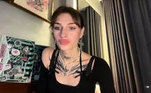 Cute curly brunette solo webcam masturbation