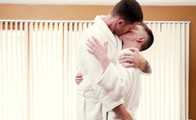 Felix Maze jacked and teased by stepdad Legrand Wolfs dildo
