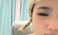 Curly Blonde Teen Records Solo Dildo Masturbation More At