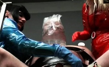 Mighty large dick permeates a wet crack wide open for him