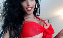 Amateur striptease and Solo masturbation