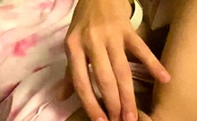 Amateur young teen solo masturbation on her livingroom