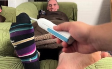 Sub gay Giggles While Matt Enjoys Tickling His Feet