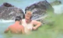 Couple Having Sex At The Sea