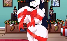 Xmas Cartoon Fuck - Audrey Takes It Raw On The Couch