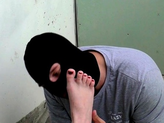 Nataly Foot Worship On The Balcony
