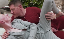 Legrand Wolf and Richie West have a Christmas dildo fuck