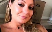 Big boobs milf masturbates with her dildo