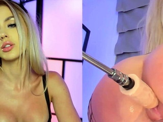 Hot Blonde Squirts Hard in Dual Cam View