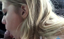 Sexy Blonde Blowjob Whore Rides Cock Hardcore