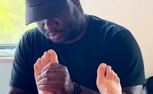 Interracial foot fetish action