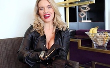 Horny big boobed fat chubby busty blonde