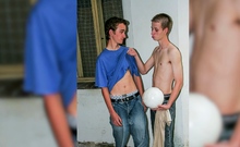 Two cute skinny boys doing striptease pic compilation
