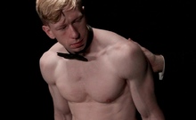 Innocent twink takes two DILF dicks