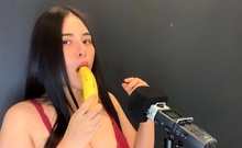 Chubby Brunette Big Boobs Dildo Masturbation