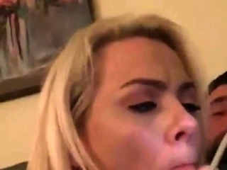 Hot amateur blonde milf gives sexy pov blowjob