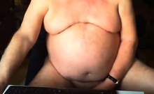 Silver Fox Strokes On Cam
