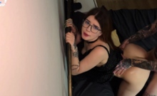 I met a student in a supermarket and fucked her, cumming on