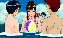 Bigboobs Hentai Gets Massage In The Beach